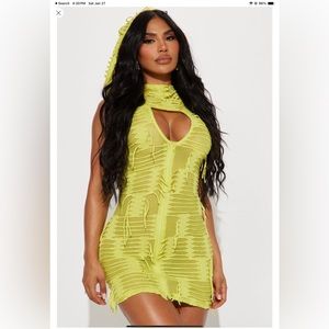 Distressed mini dress